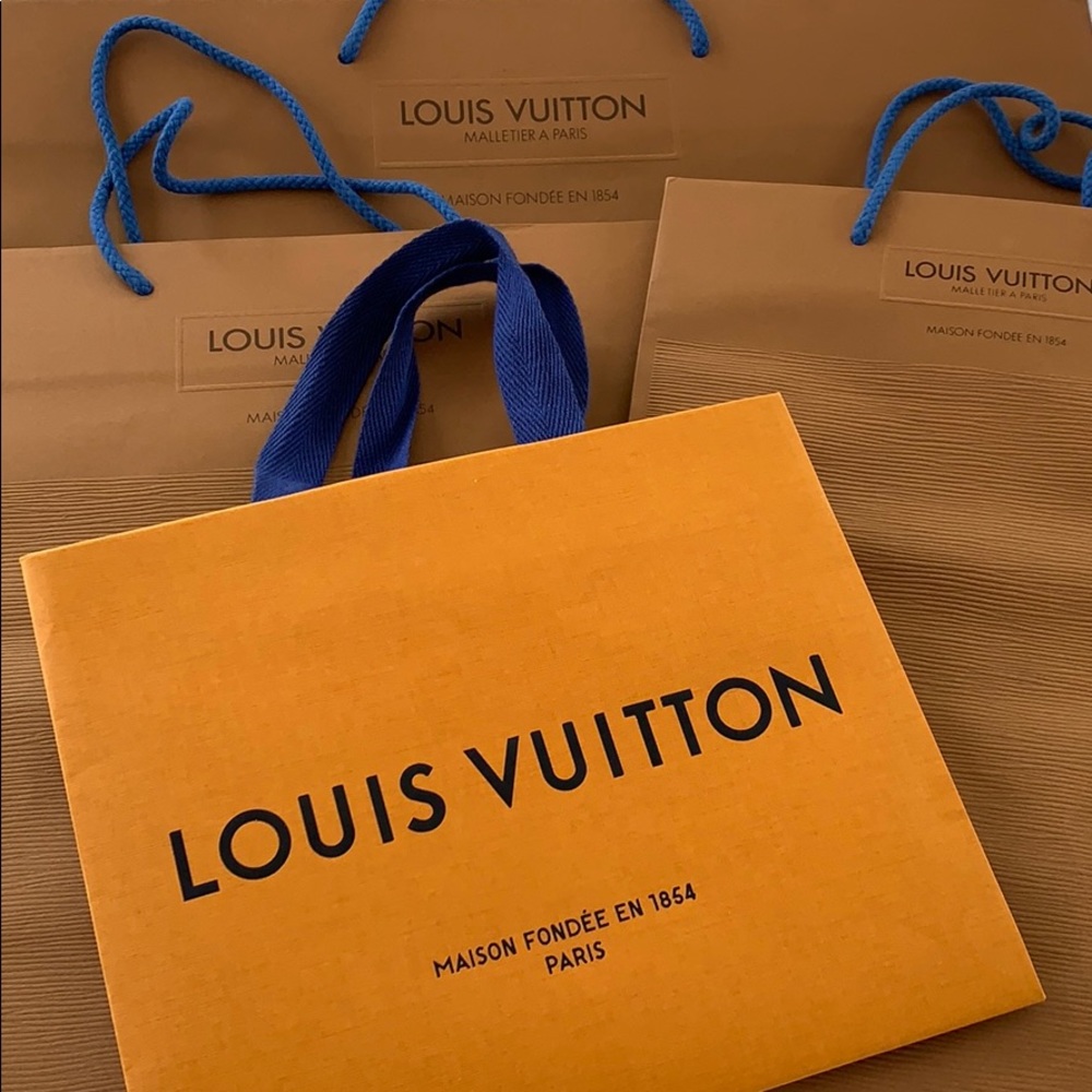 4 Louis Vuitton shopping bags